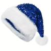 Nuevo Sombrero Decorativo Navideño de Atmósfera Sombrero de Lentejuelas de Doble Capa Sombrero de Felpa Haipai Sombrero Grueso de Pelo Largo Extra Grande para Adultos y Niños