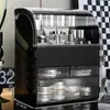 Caja de Almacenamiento para Cosméticos Escritorio Tocador A Prueba de Polvo Gran Capacidad Hogar Productos para el Cuidado de la Piel Lipstick Mascarilla Caja de Almacenamiento de Plástico