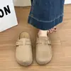 Mules cerrados de estilo nuevo, con suela gruesa y versátiles, para aumentar la altura, para mujeres menudas, pantuflas de moda estilo Birkenstock para primavera y otoño 2026