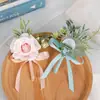 Flor de muñeca para dama de honor Grupo de hermanas Mori Ramo para el novio Ramillete para el padrino Set completo Solapa Boda Bienvenida Novia Guirnalda Flor de muñeca