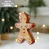 Decorações Criativas Transfronteiriças de Natal Árvore de Natal Floco de Neve Alce Homem de Gengibre Pingente Arrumo de Ambiente para Janela Estoque Pronto