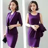 Terno Profissional Primavera e Outono terno Feminino Qualidade Estilo Britânico Terno Vestido Profissional terno Vestido Terno de Duas Peças