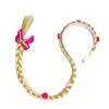 Diadema de Princesa Cabeza de Niña Transfronteriza de Amazon Corona Infantil Accesorios para Trenza de Cabello Largo Trenza Peluca de Flor de Cabello Largo