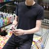 Precio al por mayor Cuello en V Cuello redondo Camiseta de manga corta para hombre Ropa holgada de verano de secado rápido Gordo talla grande Gordo Camiseta gorda
