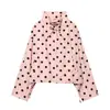 Comércio Exterior Transfronteiriço Roupas Femininas Novo Produto 2026 Estilo Europeu e Americano Elegante Jaqueta Rosa de Poá Manga Longa de Botão Único 4341730