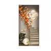 Galeria de Arte da Família Qiao Entrada Pintura Decorativa de Porcelana de Cristal de Pinheiro de Boas-Vindas para Corredor, Passagem, Entrada, Diretamente em Frente à Porta, Pintura de Parede de Fundo da Sala de Estar