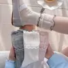 Meias Ruffled Dupla Camada Estilo Ballet Youjiaxiu, Verão Finas de Malha Respirável Meias Slouch Femininas Estilo Miu