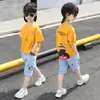 Ropa Infantil de Moda Verano Nuevo Camiseta de Manga Corta para Niños 2026 Algodón Puro Top para Niños Mayores y Pequeños