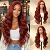 Peluca completa de cabello largo, rizado, color castaño rojizo para mujeres europeas y americanas, con flequillo, fibra de alta temperatura, disponible para venta al por mayor en Amazon