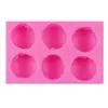 Molde de Silicona para 6 Macarrones 3D Conectados Molde para Pastel de Fondant Decoración de Pastel de Chocolate Molde para Hornear
