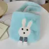 Bolsa de Peluche de Conejito Linda de Dibujos Animados Nueva Bolsa de Hombro para Mujer Otoño e Invierno Bolsa Tote para Viaje al Trabajo Bolsa Cruzada Versátil
