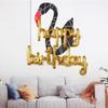Balão de filme de alumínio com letras em inglês de feliz aniversário, peça única, arranjo de decoração de festa de aniversário de menina e menino, balão