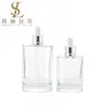 Botella Cuadrada para Aceite Esencial, Botella de Vidrio con Gotero, Botella Dispensadora de Esencia, Botella Spray para Tónico, Botella de Vidrio Transparente 30ml 50ml