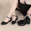 Mocasines de fábrica al por mayor de suela suave para mujer, sandalias de estilo británico, zapatos de mamá, zapatos de una sola capa para primavera y otoño, tacón bajo para mediana edad 2024