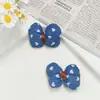 Tela de algodón tridimensional con lunares, corazón y estrella, accesorios de mezclilla con lazo, materiales para accesorios de cabello DIY, accesorios para ropa