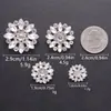 Botones de Flor de Cristal Hueco, Botones Metálicos Multicolor, Botones Cosidos a Mano para Suéteres y Abrigos, Accesorios para Ropa, Patrón Rojo de Lujo Ligero