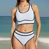 Traje de baño de dos piezas nuevo para mujer 2025, exportación transfronteriza a Europa y América, Bikini, Bikini transfronterizo, Combinación de colores, Traje de baño de Amazon