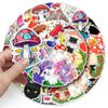 50 pegatinas de gato hongo animal planta caricatura lindo impermeable decorativo libros de mano goo tarjeta taza pegatinas