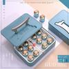 Caja de Embalaje de Té Portátil de Moda Nacional Caja de Embalaje Vacía Bote Pequeño Portátil Multicolor Té Universal Té Pu'er