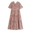 Vestido casual de verano estilo europeo y americano para mujer, de rayón estampado, para vacaciones, bohemio 8954