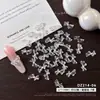 Nuevos Accesorios para Uñas con Forma de Moño Luna Translúcida Estilo Celebridad de Internet Ins Puro Deseo Decoración de Uñas con Moño de Cuello Lateral