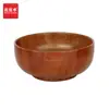 Ensaladera Natural China de Madera para Niños y Adultos Tazón de Arroz Tazón de Madera Maciza Grande y Pequeño Tazón para Sopa Tazón para Fideos Vajilla para el Hogar