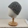 Chapéu de pescador de tricô vazado liso de cor retrô japonesa para circunferência de cabeça grande, faz o rosto parecer menor, chapéu para cobrir a cabeça, chapéu quente estilo coreano