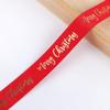 Venda Quente Transfronteiriça Bronzing Impresso Natal Fita Decorativa Carta Fita de Poliéster DIY Cinto de Embrulho