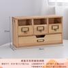 Casillero de madera maciza estilo natural con seis cajones, estilo japonés, caja de almacenamiento retro para artículos diversos de escritorio