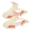 Percha de flocado directa de fábrica con clip para pantalones de adultos, percha antideslizante para tienda de ropa, percha de plástico, venta al por mayor