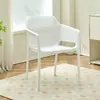 Silla de Plástico para el Hogar Nórdico, Silla Simple Engrosada con Reposabrazos y Respaldo, Silla con Respaldo para Exteriores para Negociación, Ocio y Uso en el Comedor