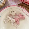 Diadema de Algodón Relleno con Diseño de Flores de Lunares Rosas y Blancas Estilo Coreano, Banda Elástica Alta Doble para Cola de Caballo para Mujeres