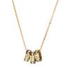 Tres Filas de Diamantes Lleno de Diamantes Cintura Pequeña Acero de Titanio Collar Joyería Estilo Coreano Accesorios de Borla para Mujer Venta Directa de Fábrica al por Mayor