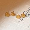 Pendientes de azúcar huecos cepillados dorados con forma de corazón para mujer, nuevos, explosión, lujo ligero, temperamento de alta gama, atmosféricos, para otoño e invierno