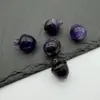 Adornos Florales Transfronterizos Europeos y Americanos Amatista Natural Ojo de Tigre Artesanía de Piedras Preciosas Talla de Piña Piña Colgante de Cristal