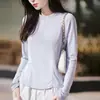 Camiseta de Manga Larga con Media Cremallera y Cuello Alto Estilo Deportivo para Mujer 2026 Primavera Nueva Ajustada Secado Rápido Top para Correr y Entrenamiento