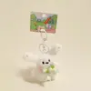 Chaveiro de pelúcia fofo, chaveiro de desenho animado criativo, pingente de bolsa de pelúcia, acessório feminino