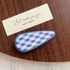 Grampo de Tubarão com Padrão Losango Estilo Coreano Grampo de Garra Grampo para Coque com Estampa Fresca Grampo de Cabelo Exquisito de Alta Qualidade Acessórios de Cabelo para Mulheres