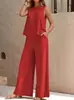 Conjunto Duas Peças Feminino Gola Redonda Manga Morcego Solta Cor Sólida Casual Primavera Outono Roupa Feminina Atacado Transfronteiriço