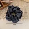 Scrunchie Azul Simples de Tricô Estilo Coreano para Mulheres, Elástico de Cabelo Estilo Preguiçoso, Acessório de Cabelo Versátil Oversized, Cordão de Cabelo para Outono e Inverno