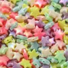 Macaron Flor de Seis Pétalos Estrella de Cinco Puntas Mariposa Cuentas Tubulares Cuentas Mezcladas Aleatoriamente Material para Cadena de Teléfono Móvil de Cuentas DIY para Niños