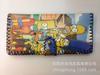 Nueva cartera de impresión hecha a mano escénica para estudiante mujer graffiti retro estilo étnico PU