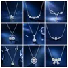 Collar de Moissanita Chapado en Platino para Mujer Sencillo Lujo Ligero Clásico Colgante de Cuatro Hojas Cadena para Clavícula Joyería Transmisión en Vivo Más Vendido