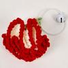Ramo de Hilo de Clavel Flor Tejida Cabeza Cadena de Perlas Bolso Colgante Llavero Crochet Hecho a Mano Regalo Amazon