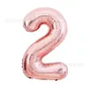 Globos Digitales de Número de 32 pulgadas Ajuste Delgado para Decoración de Fiesta, Globos de Número de Tamaño Mediano de Papel de Aluminio, Accesorios de Ambiente para Sesiones de Fotos