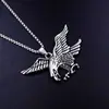 Suministro Directo de Fábrica Colgante de Águila de Acero Inoxidable Retro Moderno para Hombre Nuevo Colgante de Ala de Águila de Acero de Titanio para Comercio Exterior