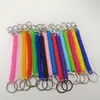 Fábrica em estoque atacado cor plástico corda de mola EVA linha de telefone corda de celular chaveiro cordão elástico telescópico