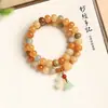 Nuevo Estilo Chino Pulsera de Doble Círculo Bodhi de Dunhuang Exquisita de Estilo Nacional Cuentas de Manzana Pulsera Giratoria de Descompresión para Jugar Mujeres Al por Mayor