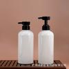 Botella de Plástico Redonda de Hombro de 500ml con Dispensador para Champú, Gel de Ducha, Loción Corporal Set de Cuidado con Material Engrosado Ecológico