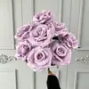 Buquê de 9 Cabeças de Rosas de Diamante para Arranjos de Casamento, Flores Artificiais de Rosa com Múltiplas Cabeças